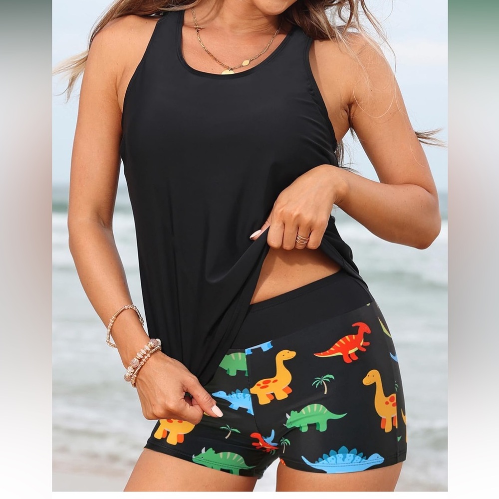 Yonique 3 Piece Swimsuits for Women Athletic Tankini Swimsuits for Women